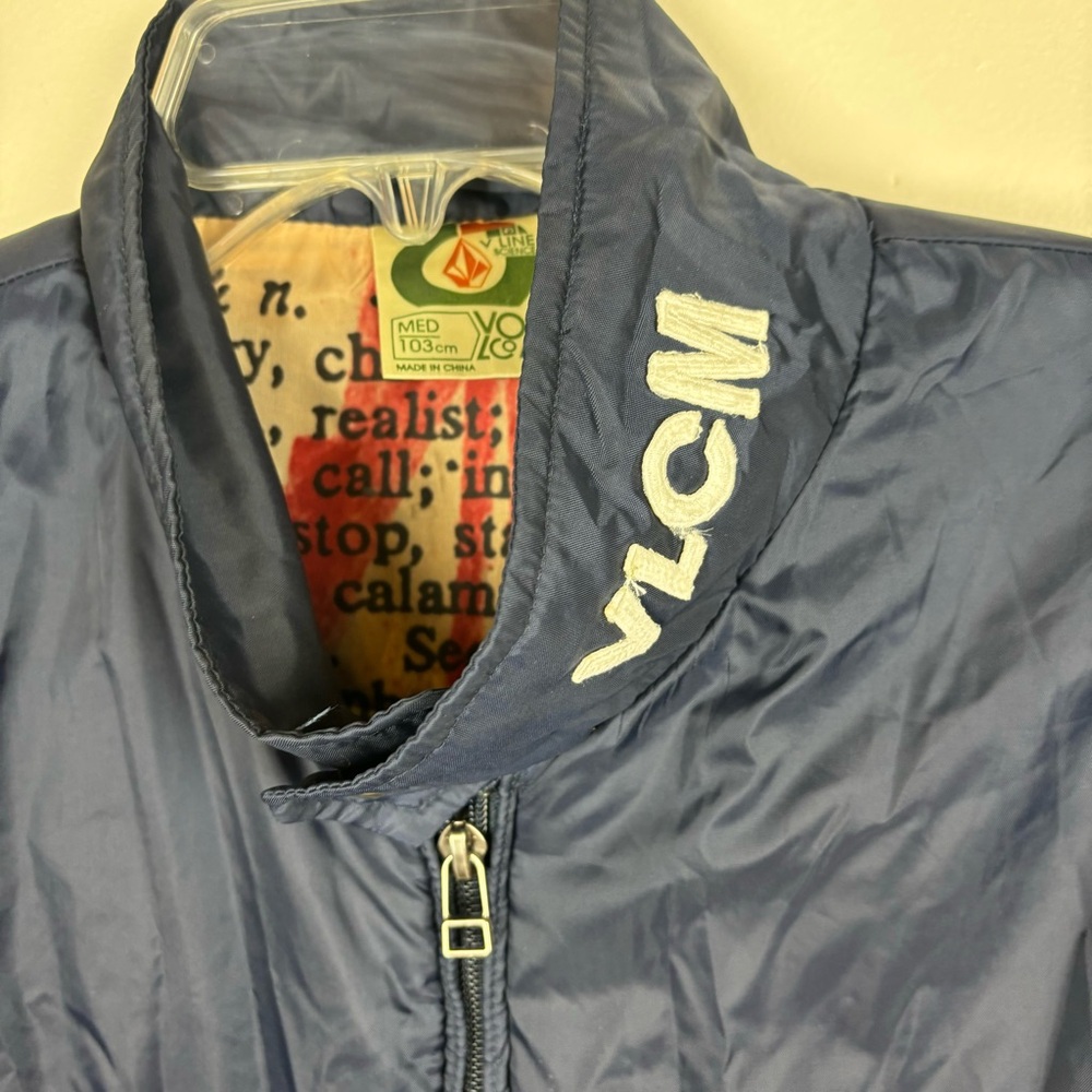 Volcom vintage skaters Wailers jacket-full zip/ print lining /navy&blue/…